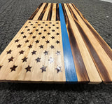 Burnt or Black Custom Stained Flag